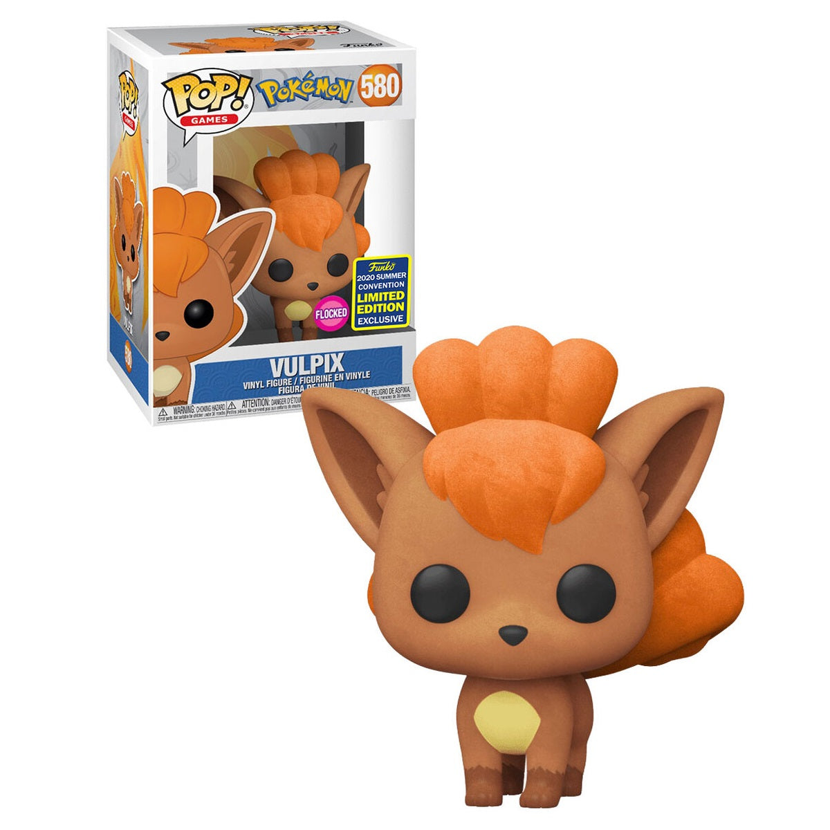 Pokemon Pop! Vinyl Figure Vulpix Flocked (2020 Summer Convention Exclusive) [580] - Fugitive Toys