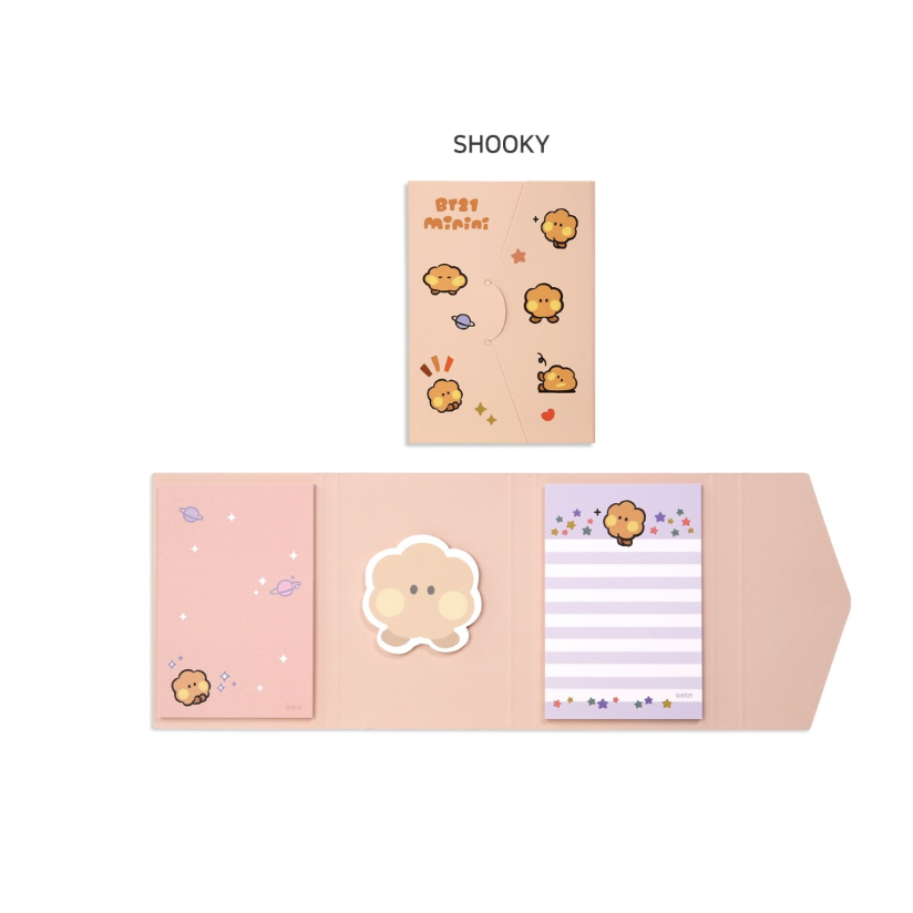 BT21 Minini Sticky Memo Note Pad - Shooky - Fugitive Toys