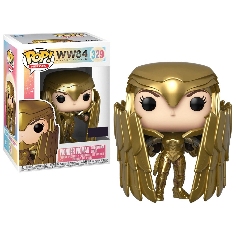 WW84 Heroes Pop! Vinyl Figure Wonder Woman Golden Armor Shield [329] - Fugitive Toys