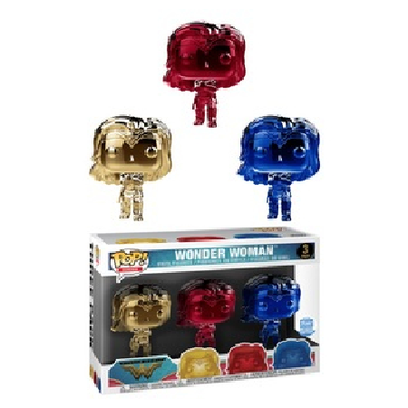 DC Comics Pop! Vinyl Figure Chrome Wonder Woman [3-pack] - Fugitive Toys